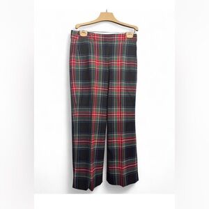 J. Crew Red and Green Plaid Trousers